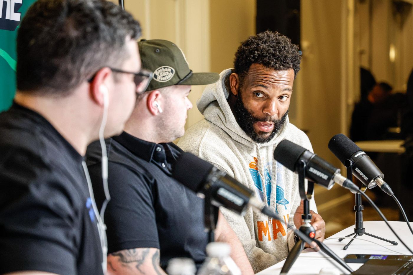 A live podcast recording at a uSTADIUM event